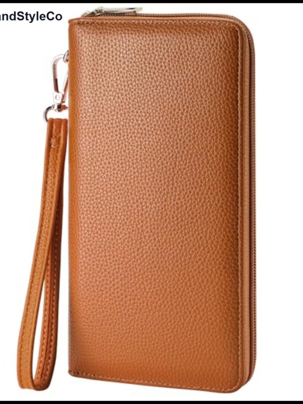 Large Capacity Faux Leather Clutch Wallet RFID Zip Wristlet
